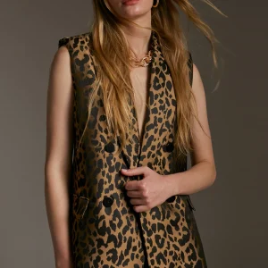 Lola Casademunt Animal Print | Chalecos<Chaleco animal print NEGRO-MARRON