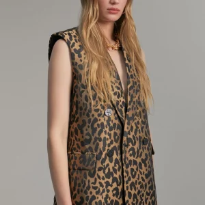 Lola Casademunt Animal Print | Chalecos<Chaleco animal print NEGRO-MARRON