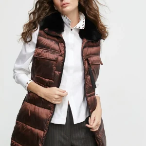 Lola Casademunt Chalecos<Chaleco cuello pelo COBRE