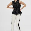Lola Casademunt Chalecos<Chaleco efecto piel NEGRO