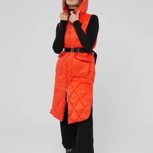 Lola Casademunt Chalecos<Chaleco largo acolchado NARANJA