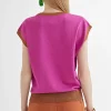 Lola Casademunt Camisetas Y Tops | Punto<Chaleco punto multicolor ROSA-METAL