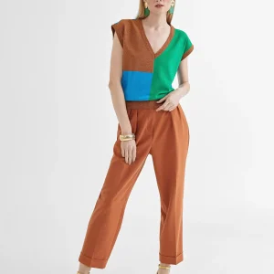 Lola Casademunt Camisetas Y Tops | Punto<Chaleco punto multicolor ROSA-METAL