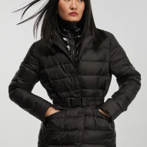 Lola Casademunt Abrigos Y Cazadoras | Chaquetas Y Gabardinas<Chaqueta acolchada con cinturón NEGRO