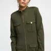 Lola Casademunt Chaquetas Y Gabardinas | Americanas Y Blazers<Chaqueta con cremallera KAKI