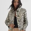 Lola Casademunt Chaquetas Y Gabardinas | Americanas Y Blazers<Chaqueta corta animal print NEGRO-MARRON