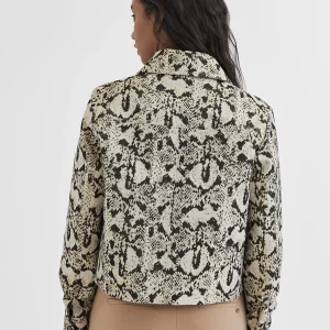 Lola Casademunt Chaquetas Y Gabardinas | Americanas Y Blazers<Chaqueta corta animal print NEGRO-MARRON