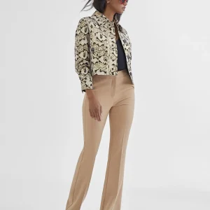Lola Casademunt Chaquetas Y Gabardinas | Americanas Y Blazers<Chaqueta corta animal print NEGRO-MARRON