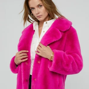 Lola Casademunt Abrigos Y Cazadoras<Chaqueta de pelo FUCSIA