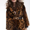 Lola Casademunt Animal Print | Abrigos Y Cazadoras<Chaqueta de pelo animal print MARRON-NEGRO