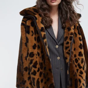 Lola Casademunt Animal Print | Abrigos Y Cazadoras<Chaqueta de pelo animal print MARRON-NEGRO