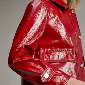 Lola Casademunt Abrigos Y Cazadoras<Chaqueta efecto charol ROJO