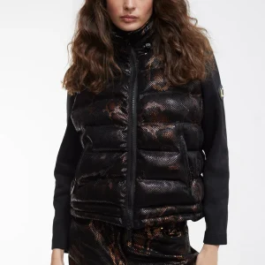 Lola Casademunt Animal Print | Chalecos<Chaqueta efecto escamas NEGRO-MARRON