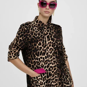 Lola Casademunt Chaquetas Y Gabardinas<Chaqueta en print animal NEGRO-MARRON