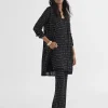 Lola Casademunt Camisas Y Blusas | Chaquetas Y Gabardinas<Chaqueta larga con piezas metálicas NEGRO