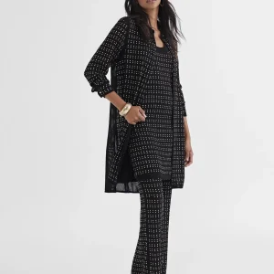 Lola Casademunt Camisas Y Blusas | Chaquetas Y Gabardinas<Chaqueta larga con piezas metálicas NEGRO