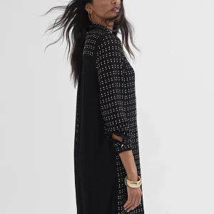 Lola Casademunt Camisas Y Blusas | Chaquetas Y Gabardinas<Chaqueta larga con piezas metálicas NEGRO