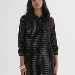 Lola Casademunt Camisas Y Blusas | Chaquetas Y Gabardinas<Chaqueta larga con piezas metálicas NEGRO