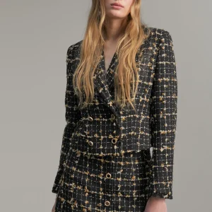 Lola Casademunt Chaquetas Y Gabardinas | Americanas Y Blazers<Chaqueta perfecto cuadros NEGRO-MARRON