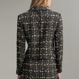 Lola Casademunt Chaquetas Y Gabardinas | Americanas Y Blazers<Chaqueta perfecto cuadros NEGRO-MARRON