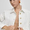 Lola Casademunt Chaquetas Y Gabardinas | Abrigos Y Cazadoras<Chaqueta tejana blanca BLANCO