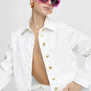 Lola Casademunt Chaquetas Y Gabardinas | Abrigos Y Cazadoras<Chaqueta tejana blanca BLANCO
