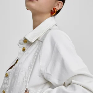 Lola Casademunt Chaquetas Y Gabardinas | Abrigos Y Cazadoras<Chaqueta tejana blanca BLANCO