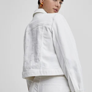 Lola Casademunt Chaquetas Y Gabardinas | Abrigos Y Cazadoras<Chaqueta tejana blanca BLANCO