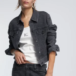 Lola Casademunt Abrigos Y Cazadoras<Chaqueta tejana strass TEJANOGRIS