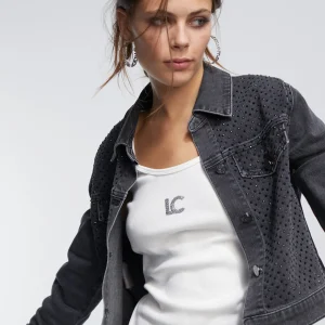 Lola Casademunt Abrigos Y Cazadoras<Chaqueta tejana strass TEJANOGRIS