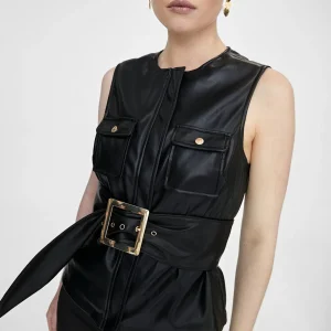 Lola Casademunt Accesorios<Cinturón ancho con maxi hebilla NEGRO