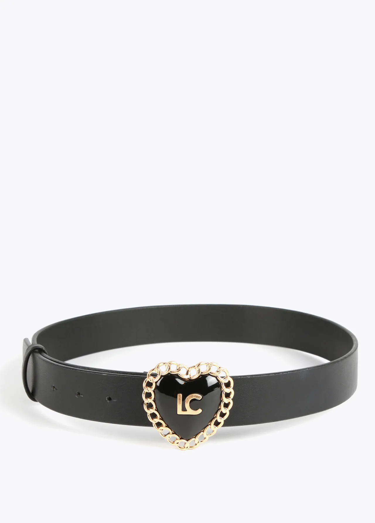 cinturn_corazn_encadenado_3.webp Lola Casademunt Cinturones<Cinturón corazón encadenado NEGRO-METAL