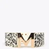 Lola Casademunt Accesorios<Cinturón elástico animal print MARRON-NEGRO