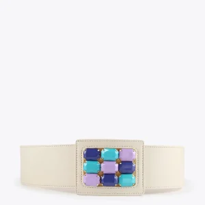 Lola Casademunt Accesorios<Cinturón elástico efecto ráfia NEGRO