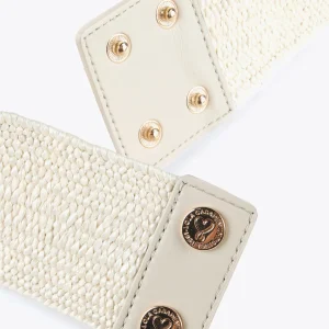 Lola Casademunt Accesorios<Cinturón elástico efecto ráfia NEGRO