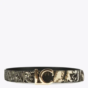 Lola Casademunt Animal Print | Cinturones<Cinturón jacquard NEGRO-METAL
