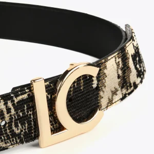 Lola Casademunt Animal Print | Cinturones<Cinturón jacquard NEGRO-METAL