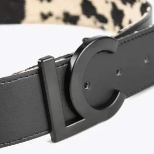 Lola Casademunt Animal Print | Cinturones<Cinturón reversible animal MARRON-NEGRO