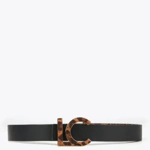 Lola Casademunt Cinturones | Animal Print<Cinturón reversible animal print MARRON-NEGRO