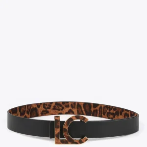 Lola Casademunt Cinturones | Animal Print<Cinturón reversible animal print MARRON-NEGRO