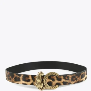Lola Casademunt Animal Print | Cinturones<Cinturón reversible animal print MARRON-NEGRO