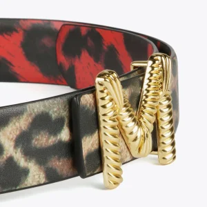 Lola Casademunt Animal Print | Cinturones<Cinturón reversible animal print ROJO-CRUDO