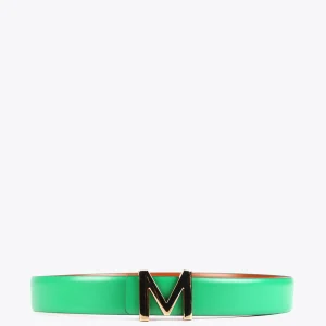 Lola Casademunt Accesorios<Cinturón reversible hebilla dorada VERDE