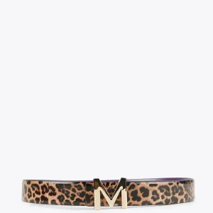 Lola Casademunt Accesorios<Cinturón reversible hebilla dorada MARRON-NEGRO