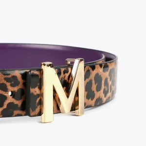 Lola Casademunt Accesorios<Cinturón reversible hebilla dorada MARRON-NEGRO