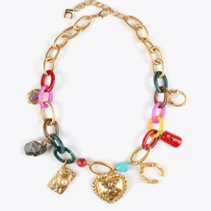Lola Casademunt Collares<Collar colores y charms METAL-MULTICOLOR