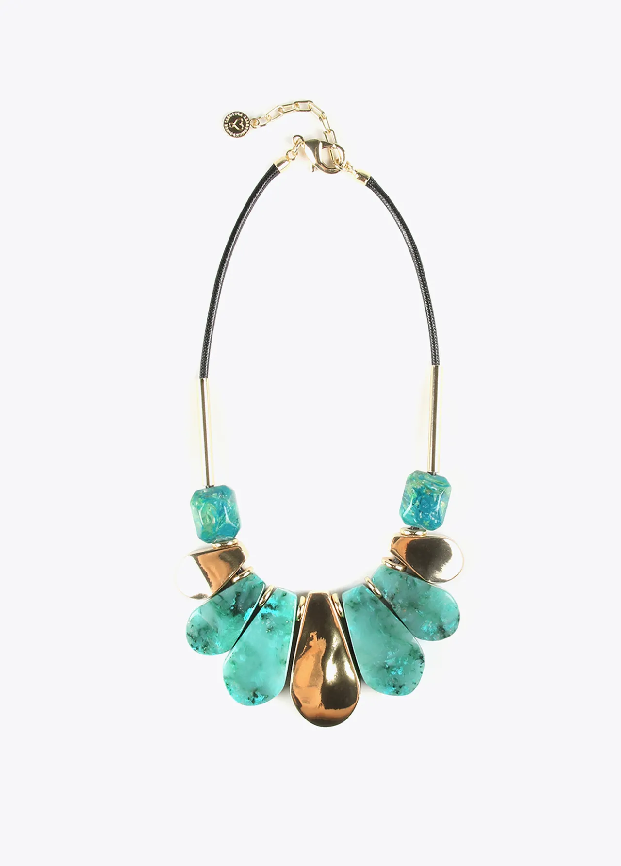 collar_con_colgante_turquesa_0.webp Lola Casademunt Bisuteria<Collar con colgante TURQUESA