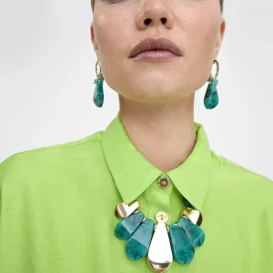 Lola Casademunt Bisuteria<Collar con colgante TURQUESA