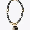 Lola Casademunt Collares<Collar con medallón METAL-NEGRO
