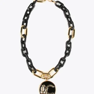 Lola Casademunt Collares<Collar con medallón METAL-NEGRO
